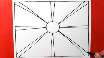 Daily Line Illusion | Sun Burst 3D Pattern / Spiral Drawing / Satisfying & Relaxing