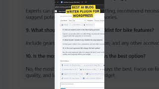 BEST AI BLOG WRITER PLUGIN FOR WORDPRESS #wordpressplugin #wordpress #wordpressai #wordpresstutorial