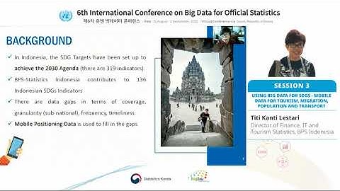 Using Big Data for SDGs - Mobile Data for Tourism, Migration, Population and Transport