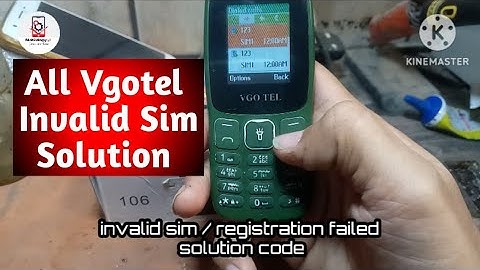 Vgotel invalid sim solution | vgotel registration failed | PTA approved | All vgotel model code