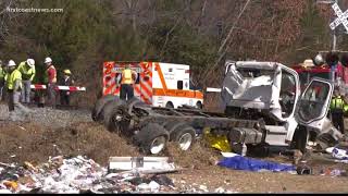 Train carrying GOP lawmakers collides with garbage truck; one dead in crash