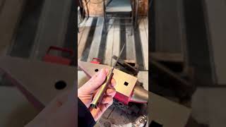 “The Forager” 8670 steel purpleheart wood scales bright green liners with matching green pins.