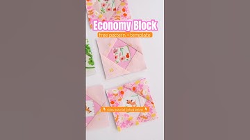 Economy Block ❤️ FPP quilt block free pattern, video tutorial and templates for beginners #sewing