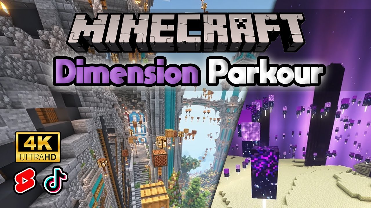 4K Steampunk Minecraft Parkour (No Falls, Full Daytime, Download.