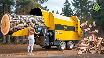 Fastest Biggest Firewood Processing Machine | Dangerous Big Chainsaw Cutting Tree machines #39