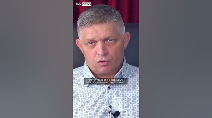 Slovak PM 'forgives' attacker