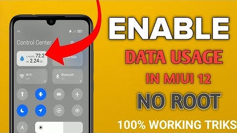 MIUI 12 Enable Daily Data Usage || how to Enable data usage in Control Center ?