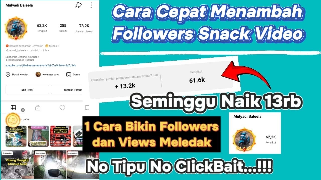 Cara Cepat Menambah Followers Snack Video - 1 Cara Bikin Pengikut dan Views Naik