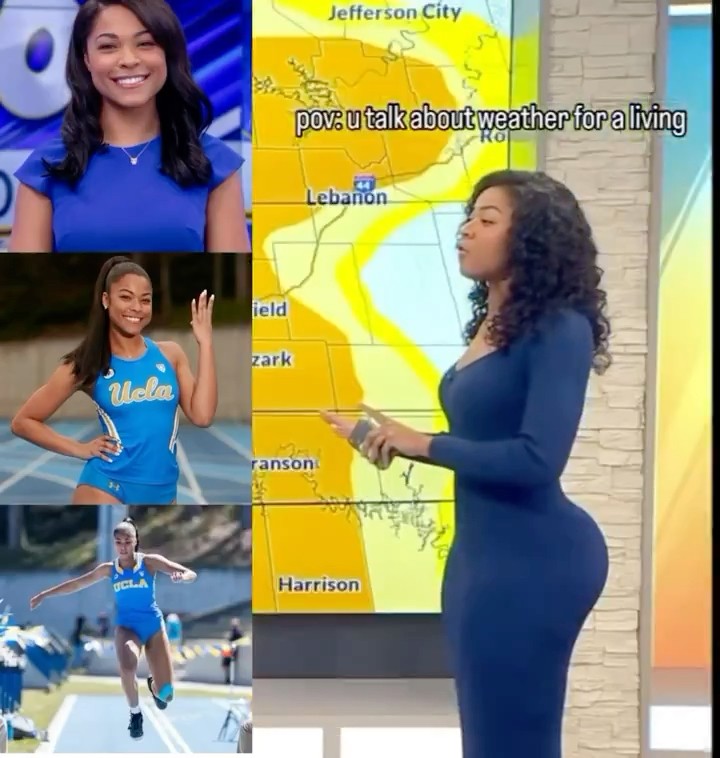 Gyatt!!! Viral weather lady Shelbi Schauble was a track star and a 2 time triple jump champion ? ?