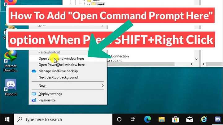 How To  Add "Open Command Prompt Here" option When Press SHIFT + Right Click