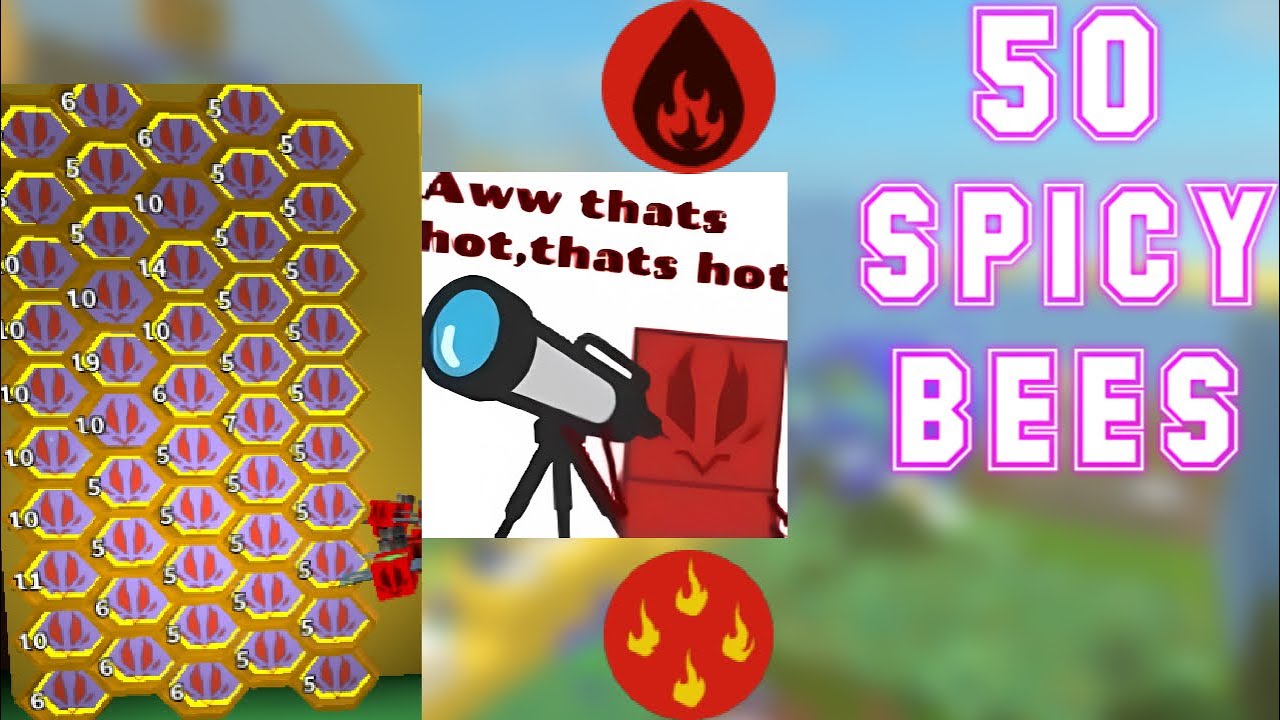 1 HIVE, 50 GIFTED SPICY BEES! Roblox Bee Swarm Simulator Test Realm