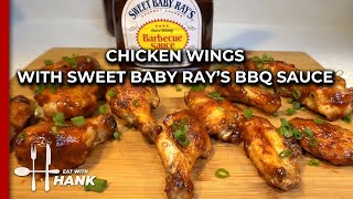 Air Fryer Chicken Wings with Sweet Baby Ray's BBQ Sauce