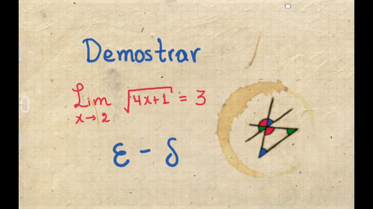 Demostración Limite Usando Definición epsilon - delta. Ejemplo 2