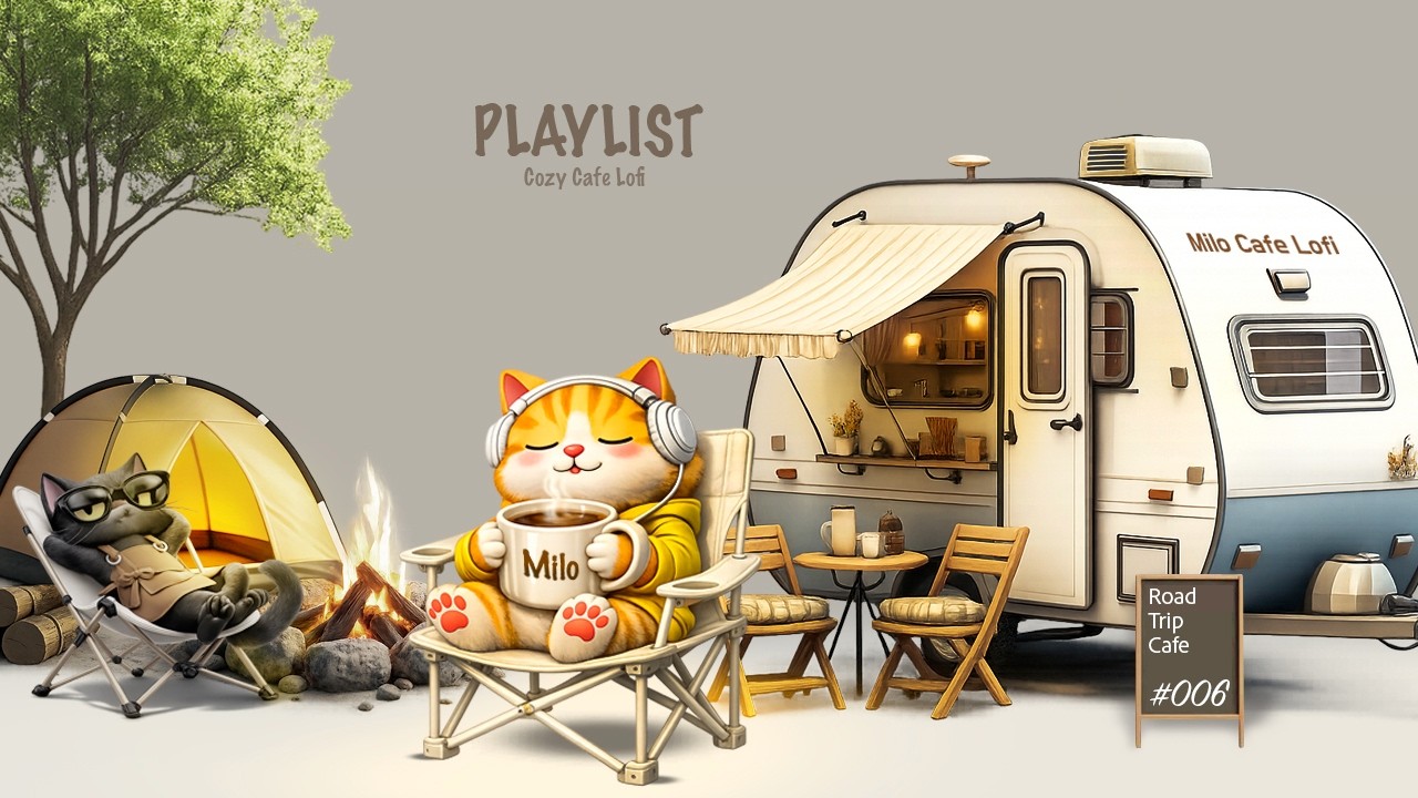 Camping Cafe Lofi 2 Hours (No Lyrics) | Quiet Campfire Coffee Mood