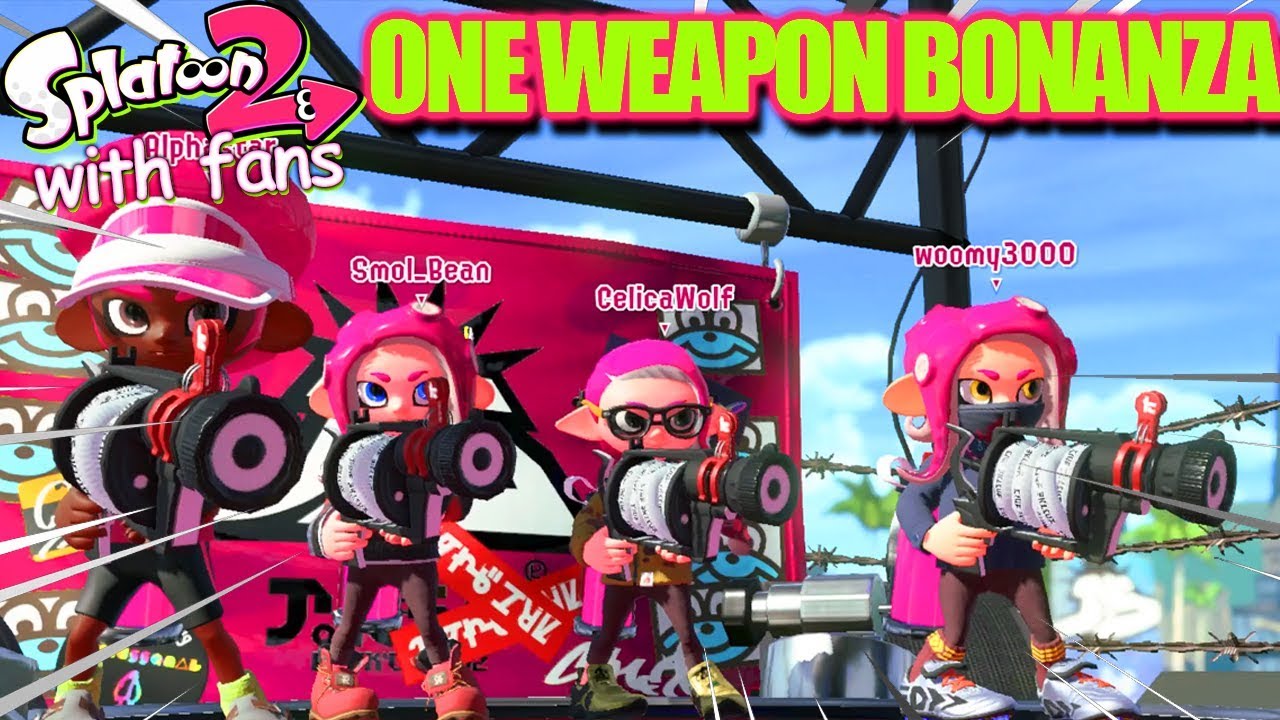 ONE WEAPON BONANZA (Splatoon 2 Private Battle Funny Moments With Fans)