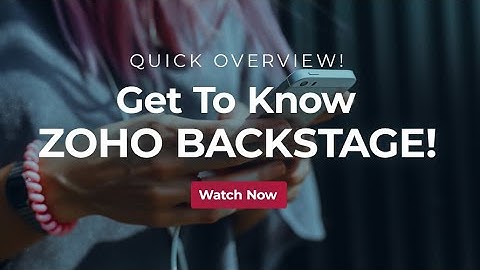 Zoho Backstage - Your digital event manager