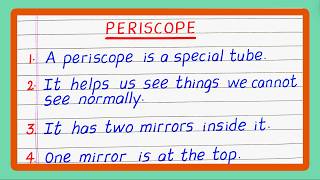 Write About Periscope 10 Lines On Periscope Few Lines On Periscope