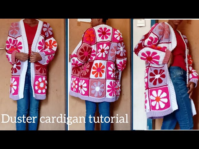 カーディガン US vintage flower cardigan 70s Flower Cardigan - Etsy