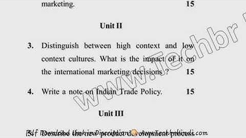 Dcrust MBA 4th Sem International Marketing Management Question Paper