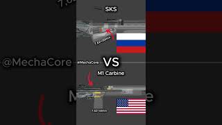 Cold War Rifles Face Off: SKS vs M1 Carbine #military #history #shorts