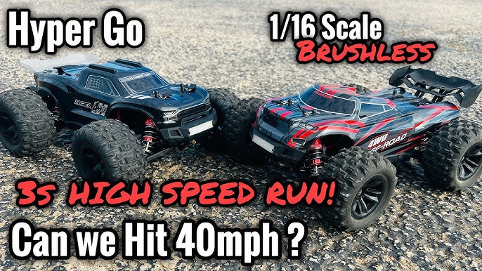 HYPER GO H16DR 1:16 Scale Ready to Run 4X4 Fast Remote Control Car, High  Speed Jump RC Monster Truck 