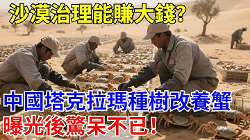 沙漠治理能賺大錢？中國塔克拉瑪不種樹改養蟹，30萬隻被賣爆！曝光後驚呆不已！#超級工程#國際新聞#大國熱點#熱門#中國