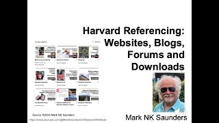 Harvard referencing: Websites, Blogs, Forums and Downloads