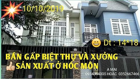 Bán biệt thự nhà xưởng hóc Môn xẹc đường Trần Văn mười