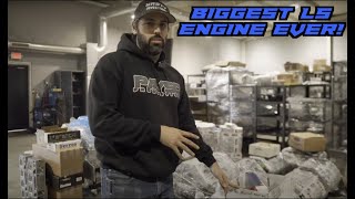 Building THE BIGGEST LS ENGINE EVER!!! @tkmperformance  LS MOUNTAIN MOTOR!!!