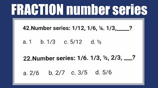 FRACTION Number Series [Civil Service Exam Math Numerical Reasoning Aptitude Test]