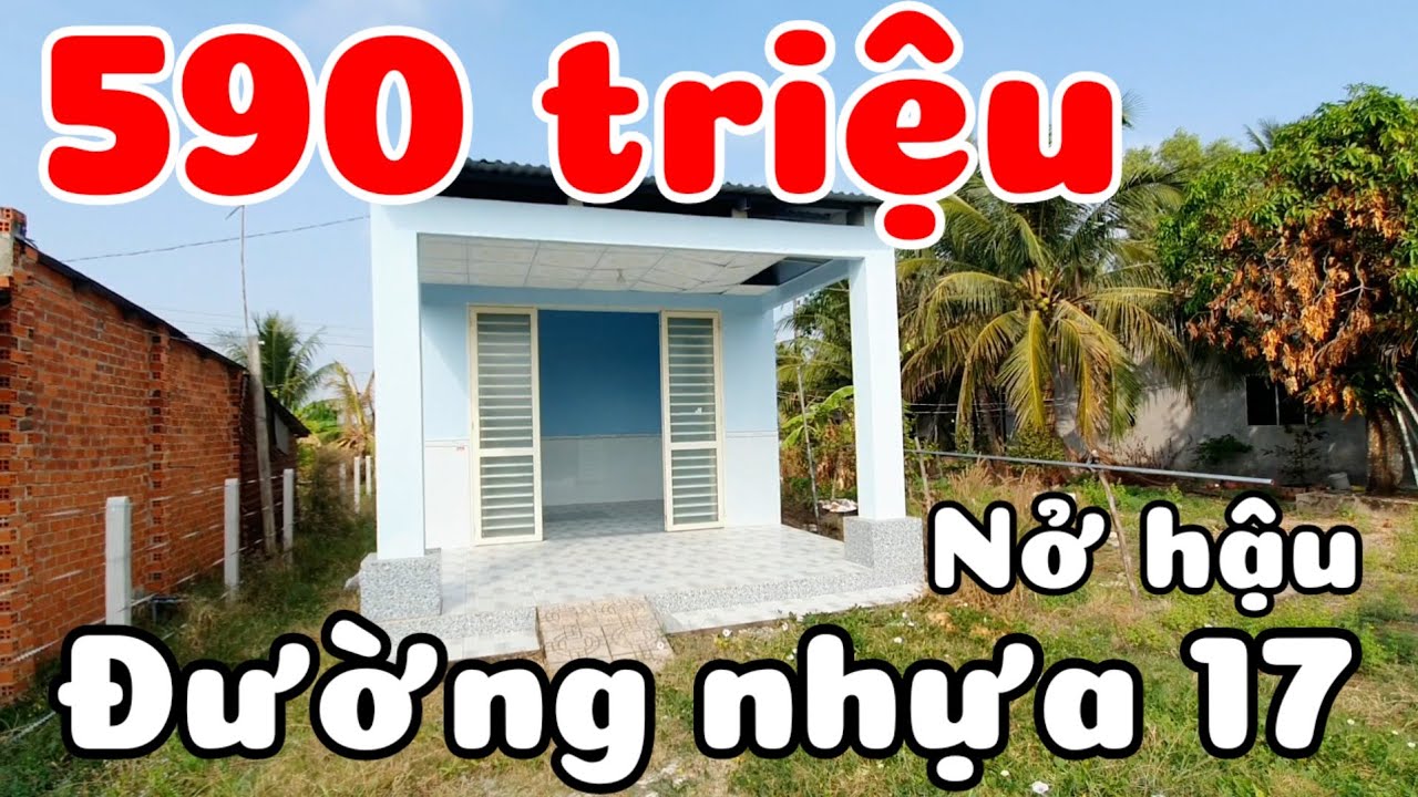 Bán nhà 297m2 nở hậu giá 590 triệu mặt tiền đường nhựa ở Hảo Đước Tây Ninh bao sang tên sổ hồng