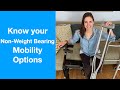 Mobility devices for lower body nonweight bearing recovery  crutch alternatives