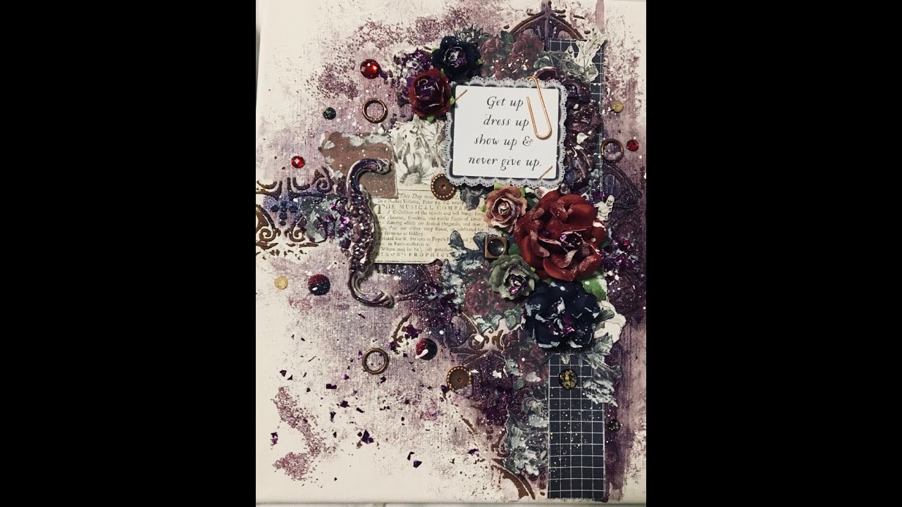 January Mixed Media Tutorial Craft with Me #mixedmedia - YouTube
