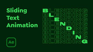 Sliding Text Animation [After Effects Tutorial]