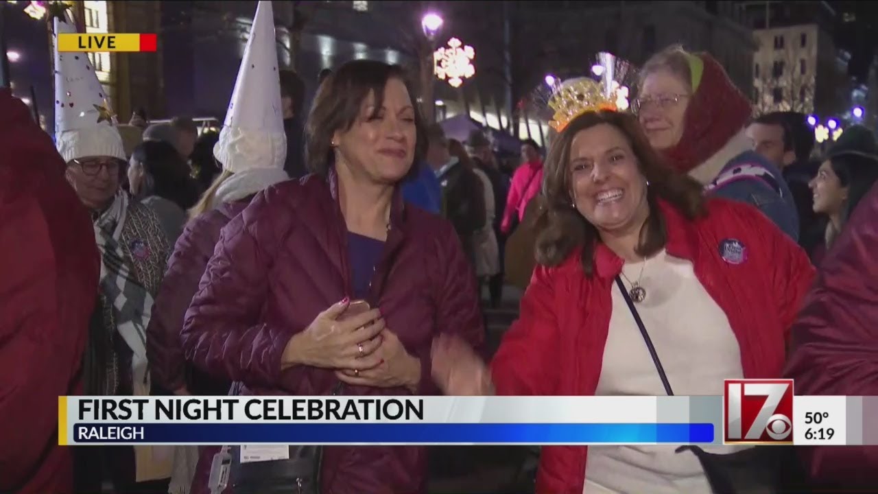 Crowds excited as First Night Raleigh begins on New Year's Eve - YouTube