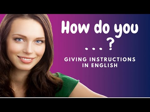 How to Learn English:  Giving Instructions in English