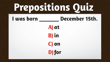 Prepositions and Conjunction Quiz: in, on, at, and, but, although | English Grammar Test