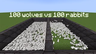 100 wolves vs 100 killer rabbits WHO WILL WIN? Minecraft screenshot 5