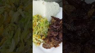 (Ugali Cabbage Beef) Girl Dinner #cooking #food #recipe (Ugali Cabbage Beef) Girl Dinner #cooking #food #recipe