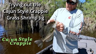 Cajun Style Crappie grass shrimp jig hooking some slabs.