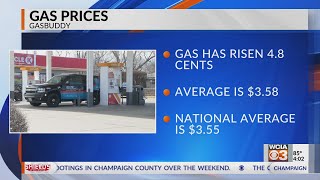 Champaign gas prices rise 5 cents in last week, GasBuddy says