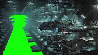 Space Station Hanger - Green Screen Free Use