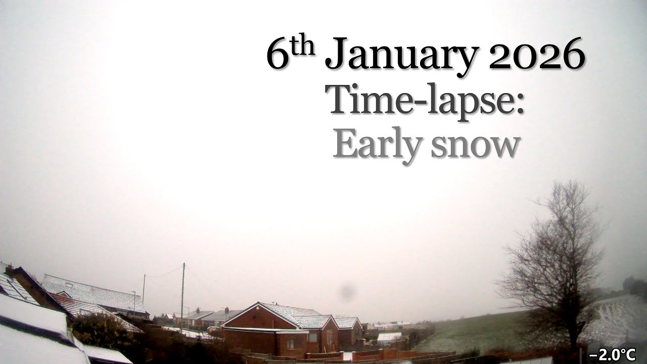 6 January 2026 Time-lapse: Early snow - YouTube
