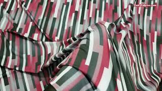 Linear Geometric Print Nylon Spandex Bikini, Swimsuit, Swimwear Fabric