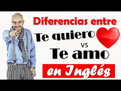 Vídeo: Diferencia Entre Te Amo Y Te Amo