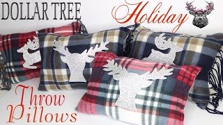 Dollar Tree DIY Christmas Pillows 🎄 No Sew Pillow