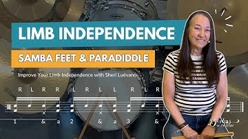 Limb Independence with Samba Feet for Beginners  | Step-by-Step Drum Tutorial With Sheri!