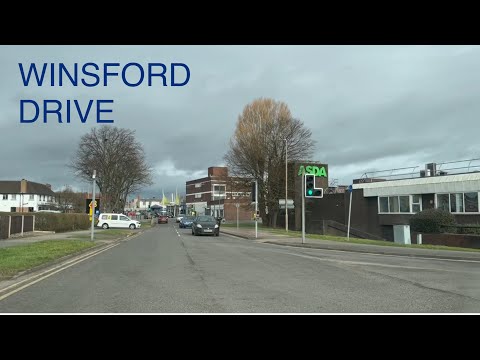 Drive through Winsford, Cheshire: Over to Town Centre WI