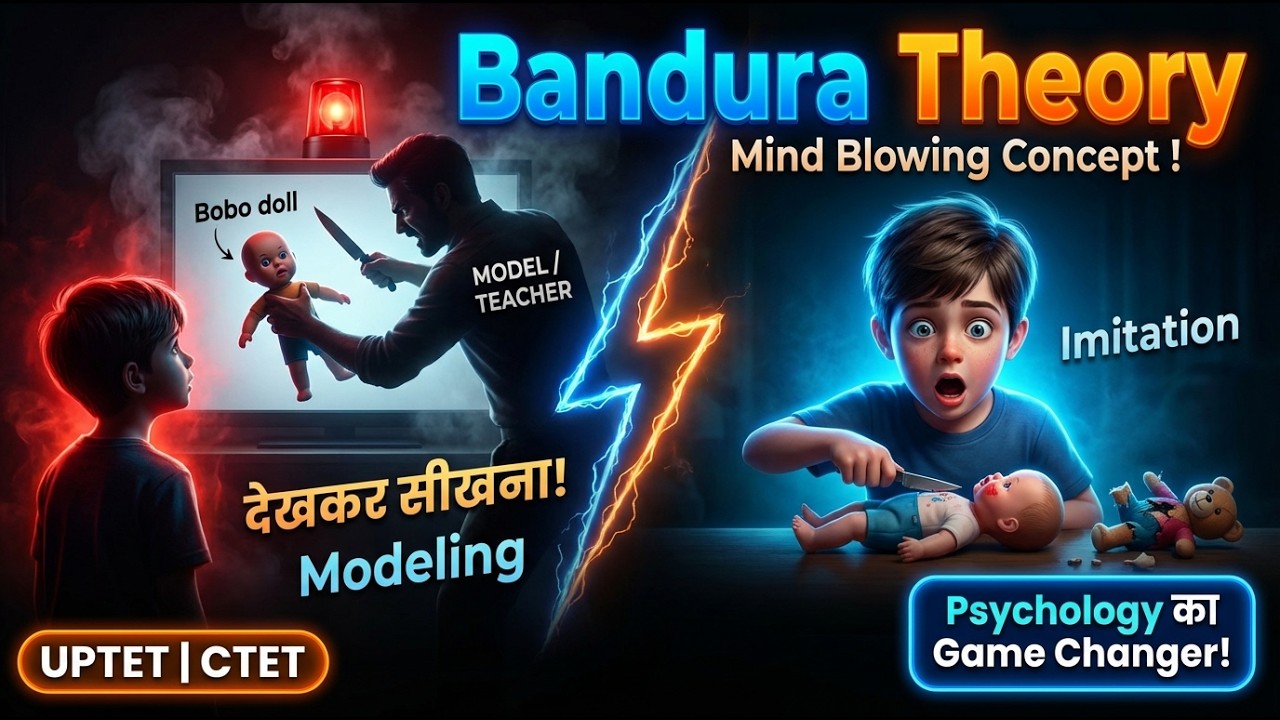 Bandura EXPERIMENT 😱 | Social Learning Theory | Bobo Doll Explained | CDP PYQs 🔥