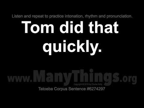 Tom Sentences - 2018 #15 - 50 English Sentences with \